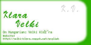 klara velki business card